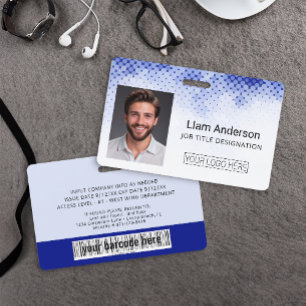 Blue Custom Employee Foto ID Abzeichen Ausweis