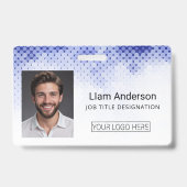 Blue Custom Employee Foto ID Abzeichen Ausweis (Vorderseite)