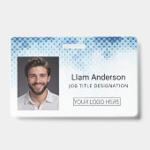 Blue Custom Employee Foto ID Abzeichen Ausweis (Vorderseite)