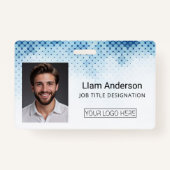 Blue Custom Employee Foto ID Abzeichen Ausweis (Vorderseite)