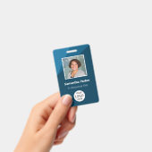 Blue Custom Employee - Foto-ID, Logo, Bar-Code Ausweis (Handheld)