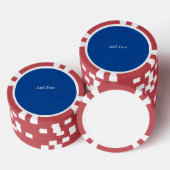 Blue Custom Erstellen Sie Ihren eigenen Text Pokerchips (Stapel)