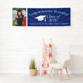 Blue Custom Foto 8' Wide Abschluss Banner (Insitu)