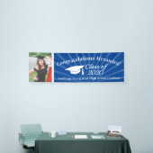 Blue Custom Foto 8' Wide Abschluss Banner (Messeveranstaltung)
