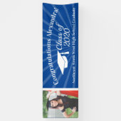 Blue Custom Foto 8' Wide Abschluss Banner (Vertikal)