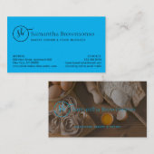 Blue Custom Foto Ei Brot Bäckerei Visitenkarte (Vorne/Hinten)