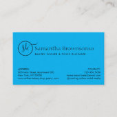 Blue Custom Foto Ei Brot Bäckerei Visitenkarte (Vorderseite)