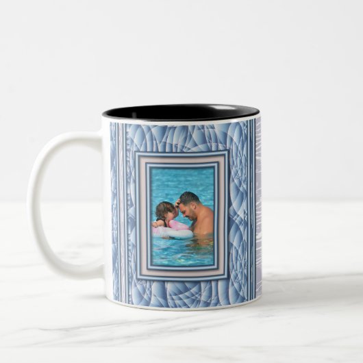 Blue Custom Foto Tasse Wrap (Links)