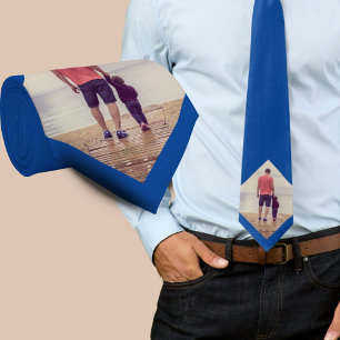 Blue Custom Foto Vater Krawatte