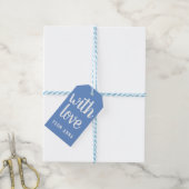 Blue Custom Gift Tags Geschenkanhänger (Mit Garn)