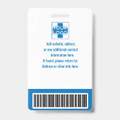 Blue Custom Hospital Employee Security, Logo Ausweis (Rückseite)