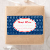 Blue Custom Kitchen Labels (Insitu)