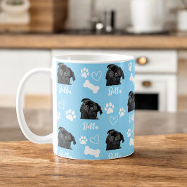 Blue Custom Liebe Paw Print Dog Lover Pet Foto Kaffeetasse
