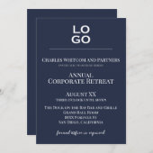 Blue Custom Logo Business oder Corporate Event Einladung (Vorne/Hinten)