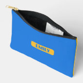 Blue Custom Name Pencil Pouch  Zubehörtasche (Offen)