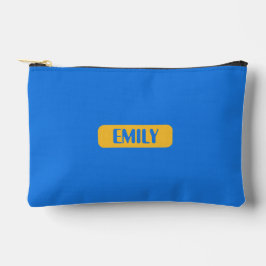 Blue Custom Name Pencil Pouch  Zubehörtasche