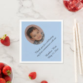 Blue Custom Personalisierte Kommune Foto Napkins Serviette (Beispiel)