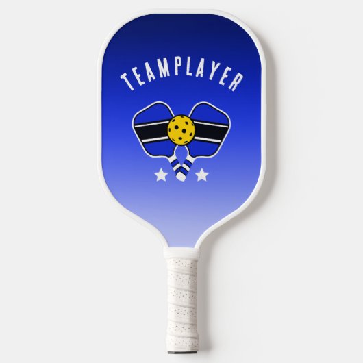 Blue Custom Pickleball Schläger (Vorderseite)