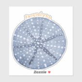 Blue Custom Sand Dollar Sticker oder Label (Blatt)