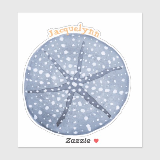 Blue Custom Sand Dollar Sticker oder Label (Blatt)