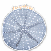 Blue Custom Sand Dollar Sticker oder Label (Vorderseite)