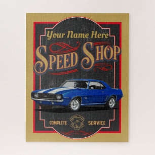 Blue Custom Speed Shop Puzzle