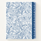 Blue Custom Spiral Notebook mit Namen Notizblock (Rückseite)