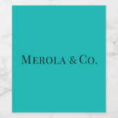 \Blue Custom Wine Sparkling Wine Label Weinetikett (Einzelnes Label)