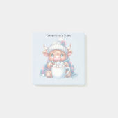 Blue Custom Winter Highland Cow/Bovine Post-it Klebezettel (Vorderseite)