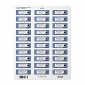 Blue Custom Zebra Stripes Rücksendeadressen-Aufkle (Vorne)