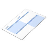 Blue Customizable Four Part SITZUNGSNOTES Notepad Notizblock (angewinkelt)