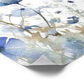 Blue Cute Baby In Bloom Wildflower Welcome Poster (Ecke)