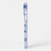 blue Cute Cat Phone Case Kawaii Kitten Aesthetic iPhone Hülle (Linke Seite)