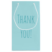 Blue Cute Monkey Baby Boy Announcement 2 Kleine Geschenktüte (Rückseite)