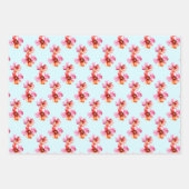 Blue Cute Monkey Personalized Happy Birthday Geschenkpapier Set (Vorderseite 3)