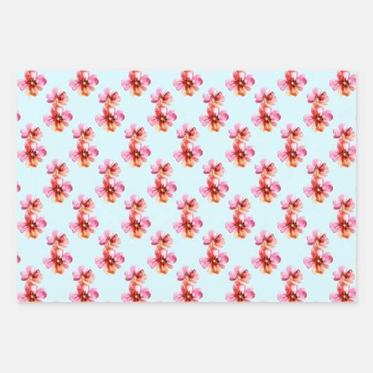 Blue Cute Monkey Personalized Happy Birthday Geschenkpapier Set (Vorderseite 3)