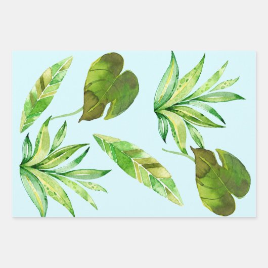 Blue Cute Monkey Personalized Happy Birthday Geschenkpapier Set (Vorderseite 2)