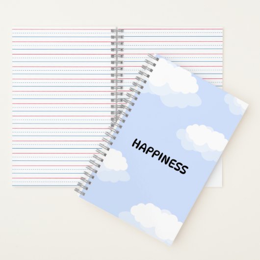 Blue cute notebook  notizblock (Innen)