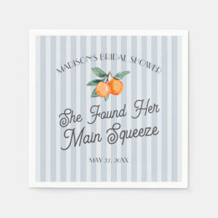 Blue Cutie Main Squeeze Citrus Brautdusche Serviette