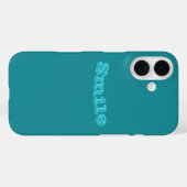 Blue Cyan Aquamarin Türkis Frühjahr Saison solide  Case-Mate iPhone Hülle (Rückseite (Horizontal))