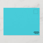 Blue Cyan Aquamarin Türkis Frühjahr Saison solide  Postkarte (Rückseite)