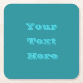 Blue Cyan Aquamarin Türkis Frühjahr Saison solide  Rechteckiger Pappuntersetzer (Vorderseite)