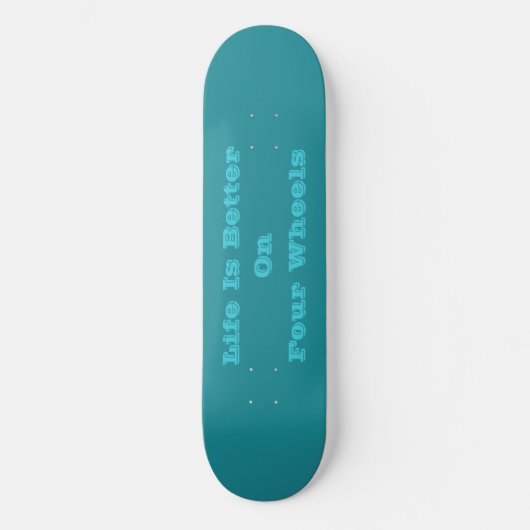 Blue Cyan Aquamarin Türkis Frühjahr Saison solide Skateboard (Vorderseite)