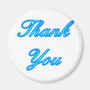 Blue Cyan Vielen Dank, dass Sie das MUSEUM Zazzle Magnet