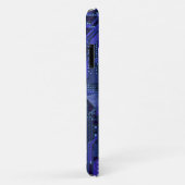 Blue Cyber Circuit Board Tech Art Electronics Case-Mate iPhone Hülle (Hinten/Rechts)