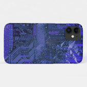 Blue Cyber Circuit Board Tech Art Electronics Case-Mate iPhone Hülle (Rückseite (Horizontal))