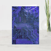 Blue Cyber Circuit Board Tech Art Electronics Karte (Vorderseite)