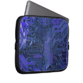 Blue Cyber Circuit Board Tech Art Electronics Laptopschutzhülle (Vorne Rechts)