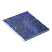 Blue Cyber Circuit Board Tech Art Electronics Notizblock (angewinkelt)