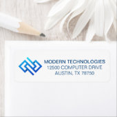 Blue Cyber Security Computer Symbol Return Address (Insitu)